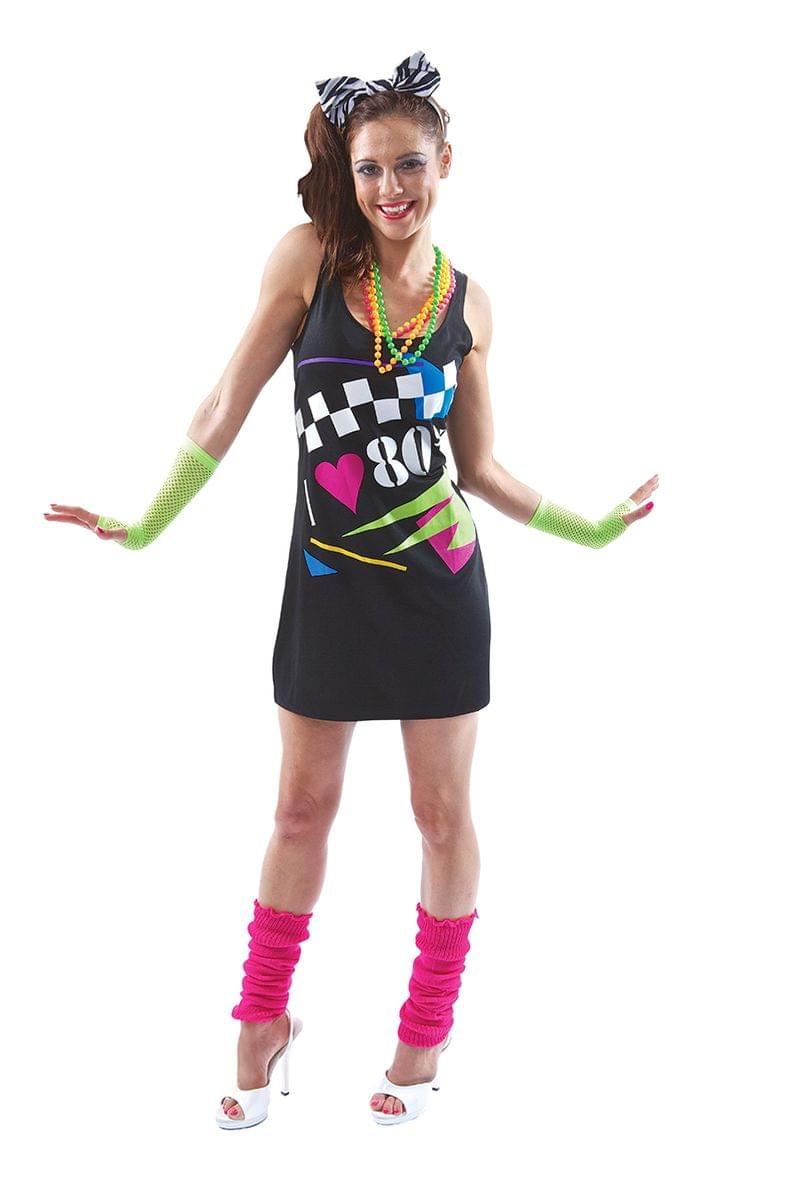 I Love the 80's Costume Dress X-Large