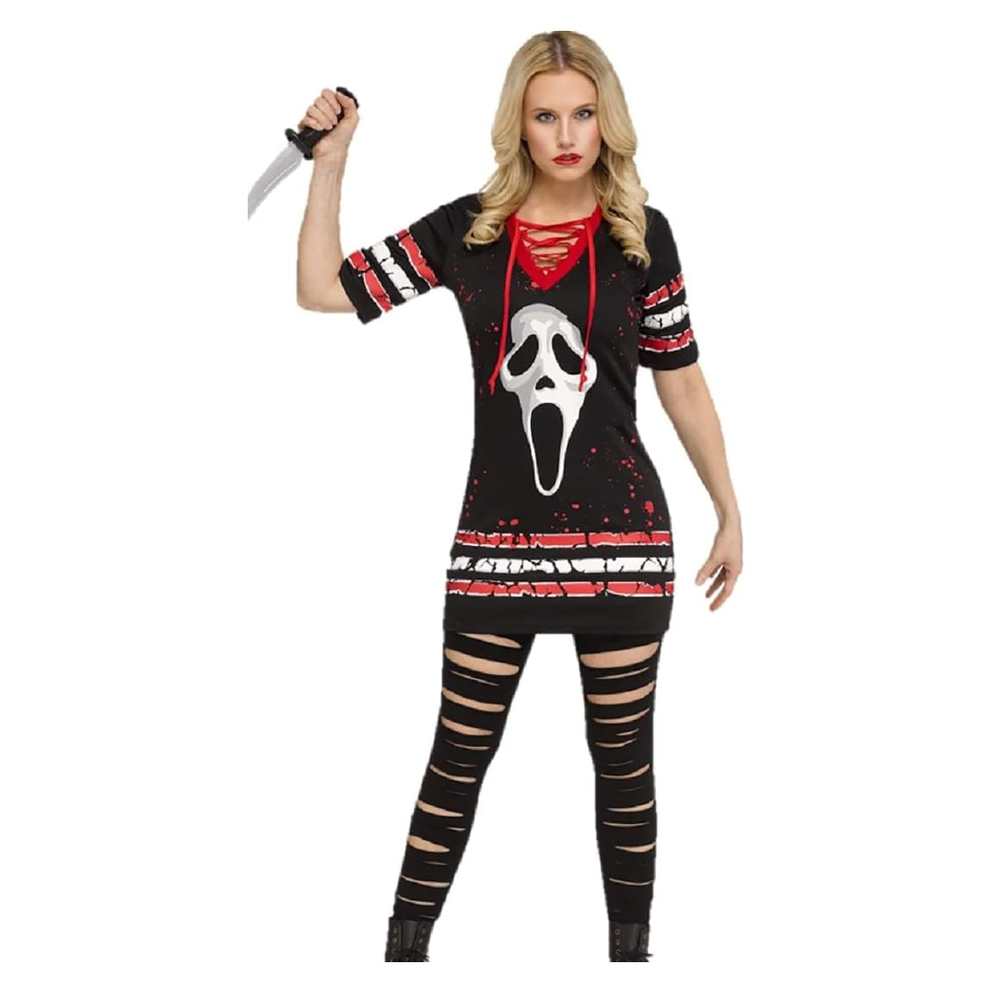 Ghost Face Jersey Dress Adult Costume | X-Large