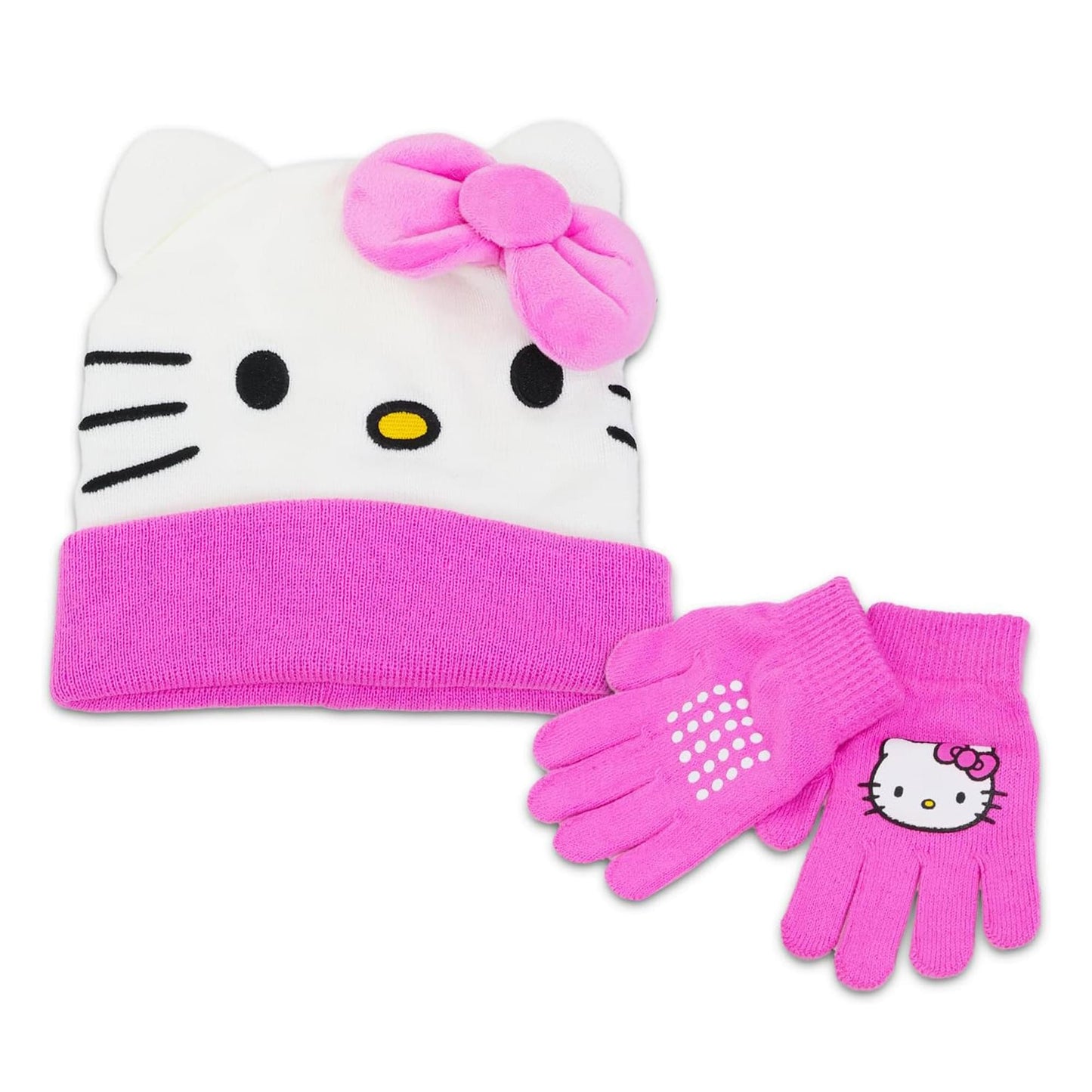 Sanrio Hello Kitty Knit Beanie and Gloves 2 Piece Set