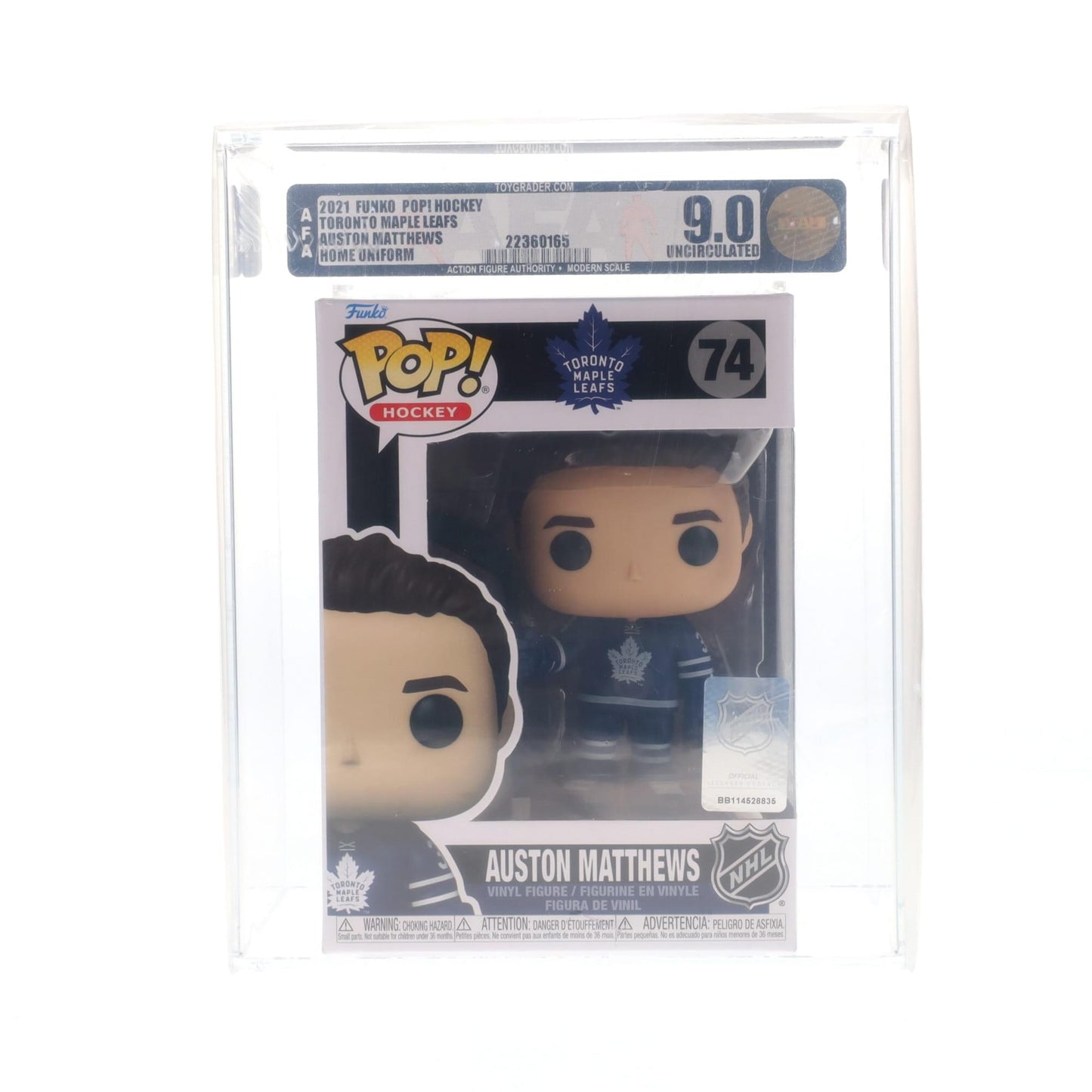 Toronto Maple Leafs NHL Funko POP Vinyl Figure | Auston Matthews (Home Uniform) | Rated AFA 9