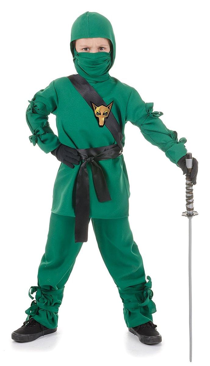Ninja, Green Child Costume: Large