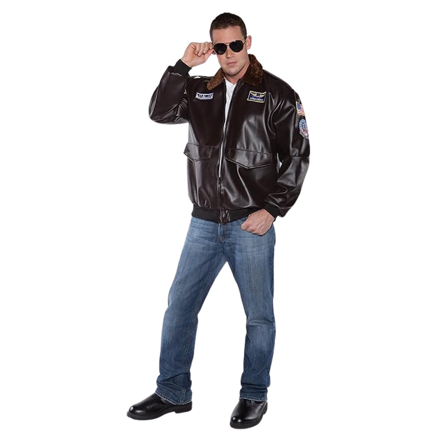Flying High Jet Pilot Adult Costume Bomber Jacket XX-Large