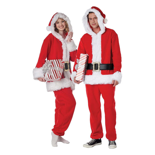 Santa Jumpsuit Adult Costume | Small