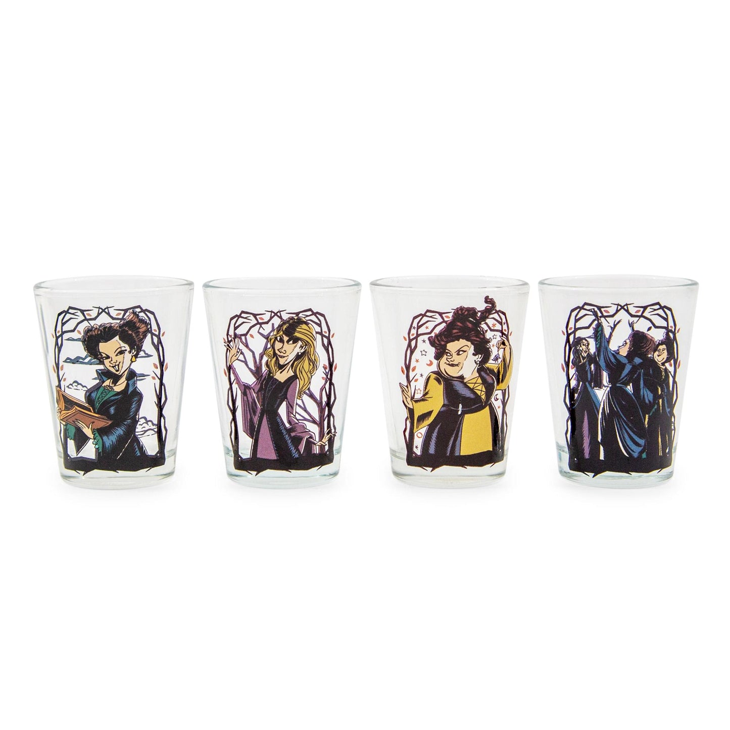 Disney Hocus Pocus Sanderson Sisters Portraits 2-Ounce Shot Glasses | Set of 4