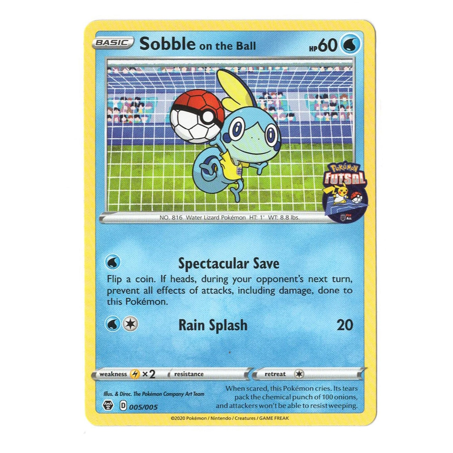 Pokemon Futsal 2020 Promo Trading Card | Sobble on the Ball