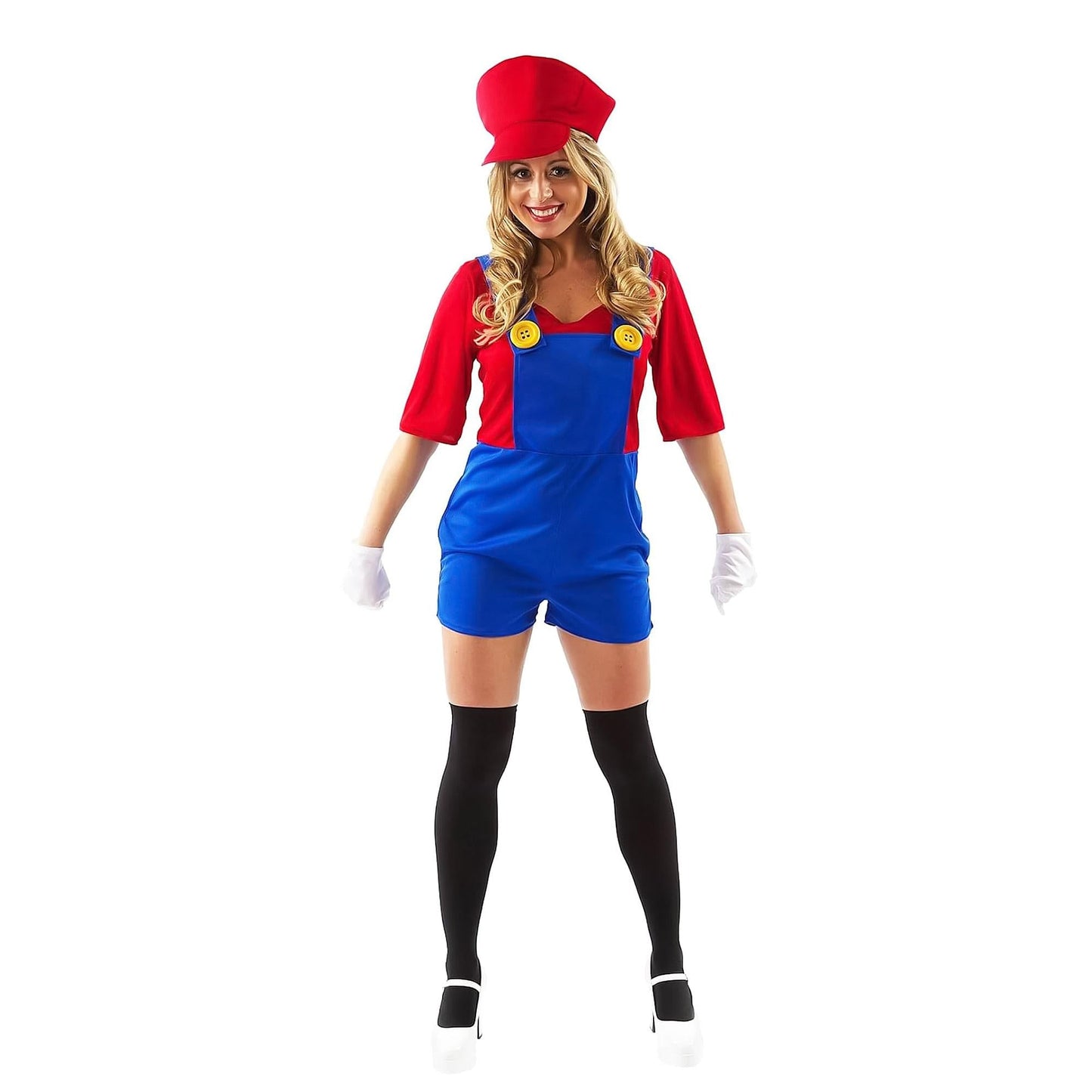 Female Super Plumber/ Mario Adult Costume - Small