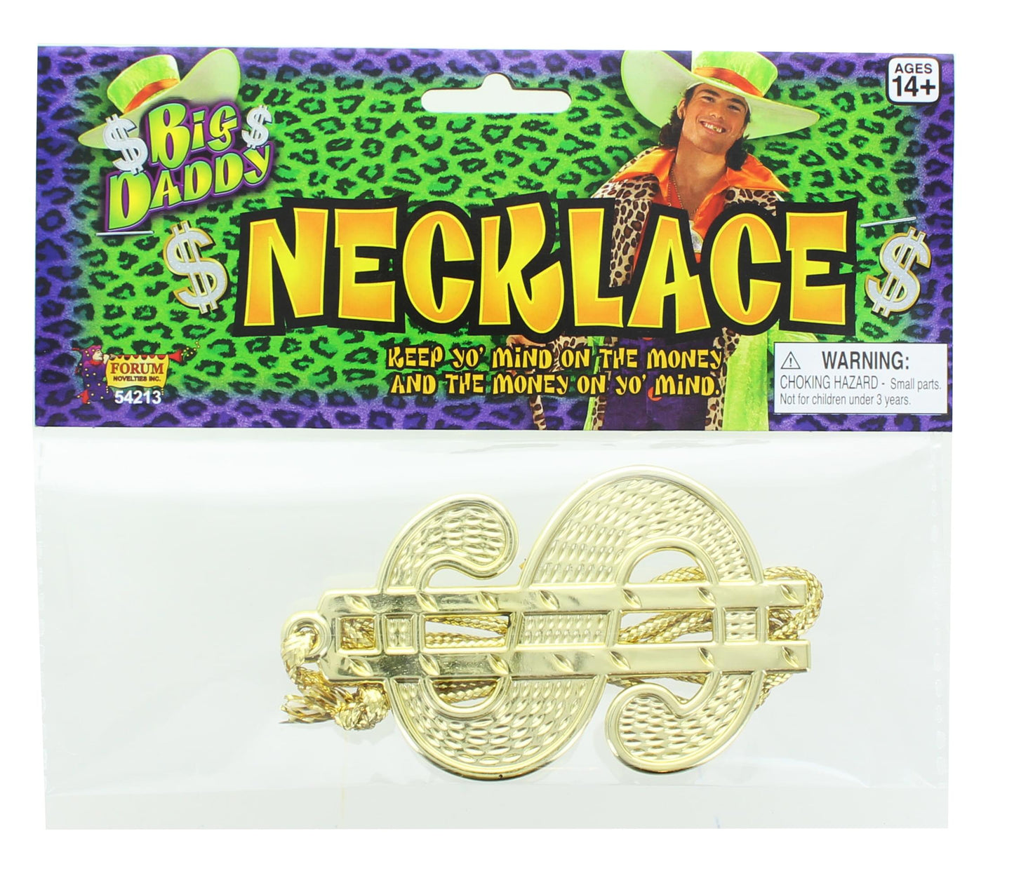 Dollar Money Pimp Costume Necklace