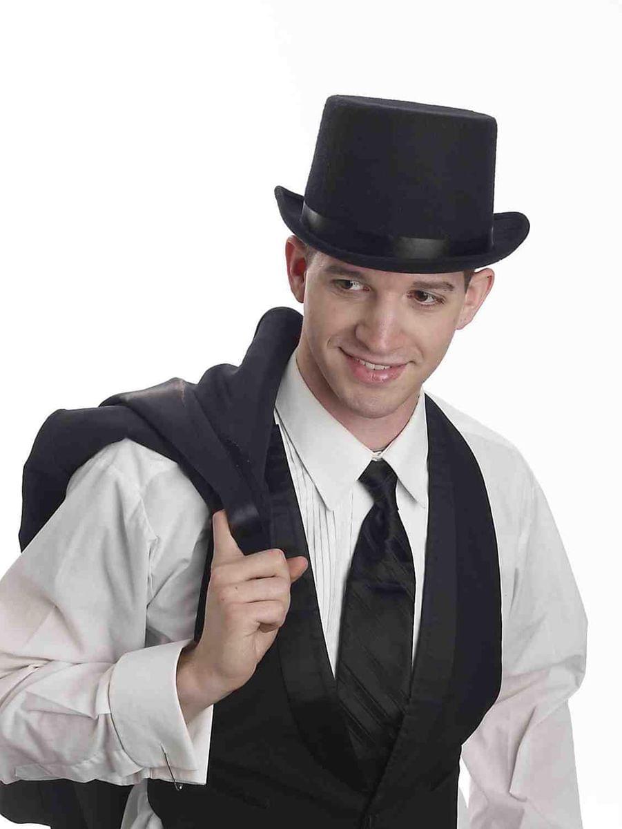 Super Deluxe Black Adult Male Costume Top Hat One Size