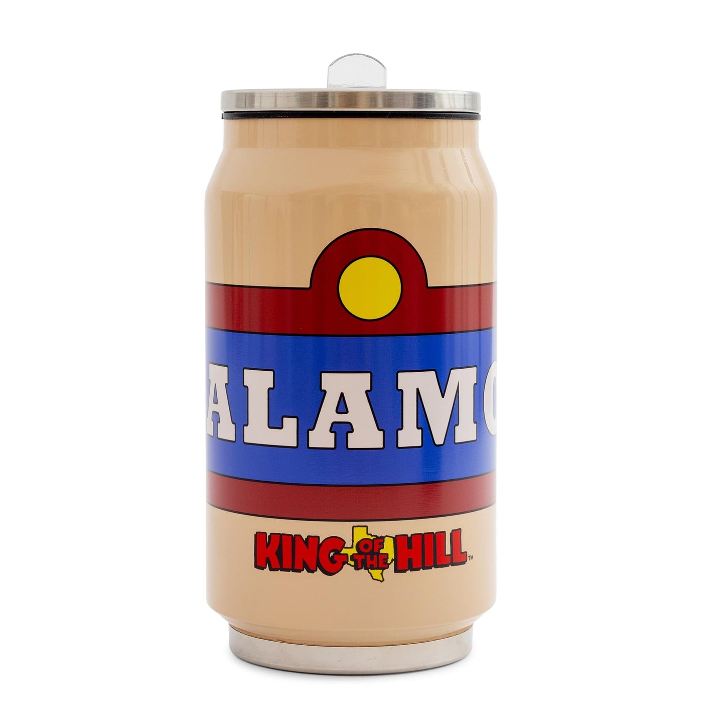 King Of The Hill Alamo Beer Logo Stainless Steel Drinking Can | Holds 9 Ounces
