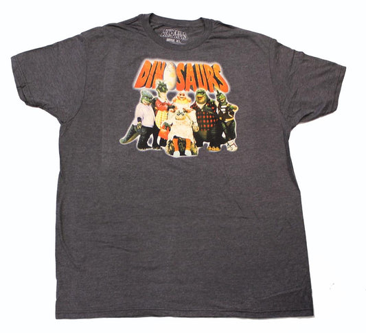 ABC's Dinosaurs Logo & Cast Men's Grey T-Shirt - X-Large