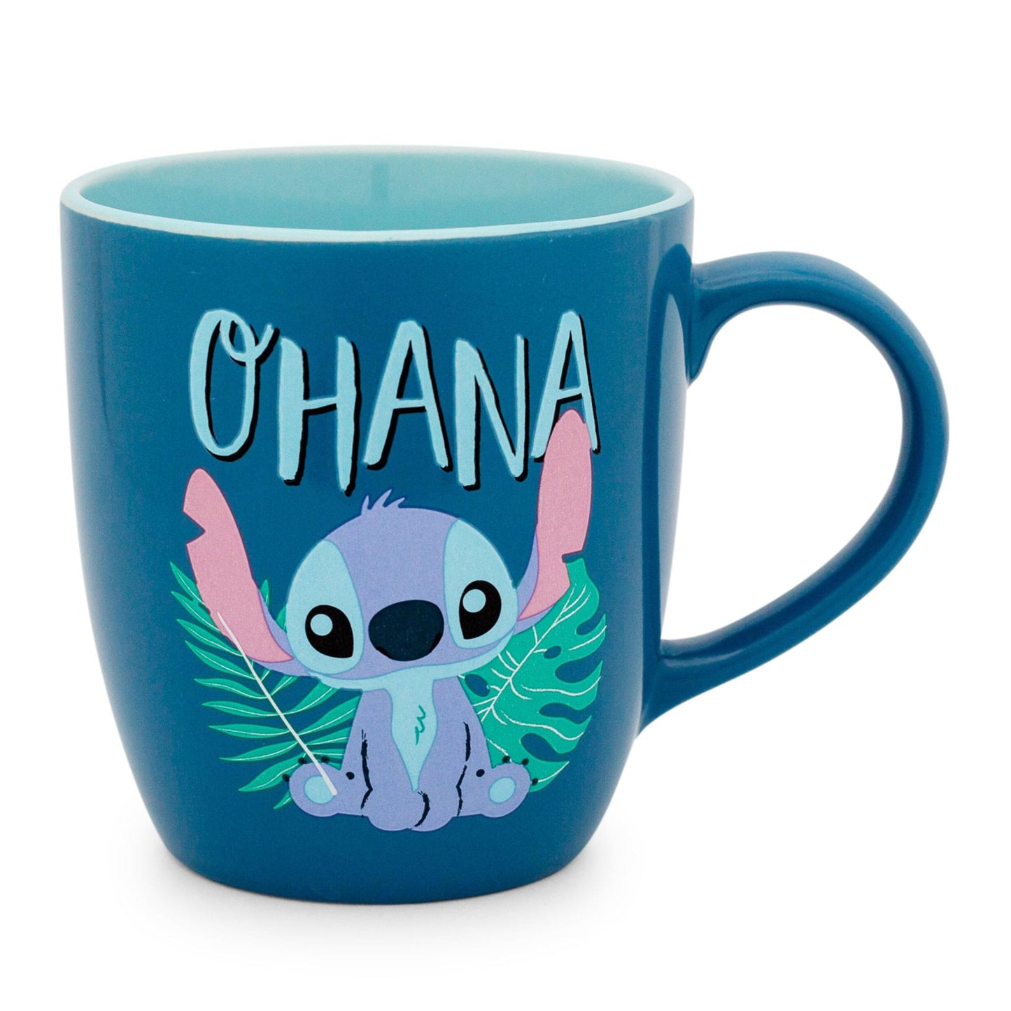 Disney Lilo & Stitch "Ohana" Hawaiian Palm Ceramic Mug | Holds 18 Ounces