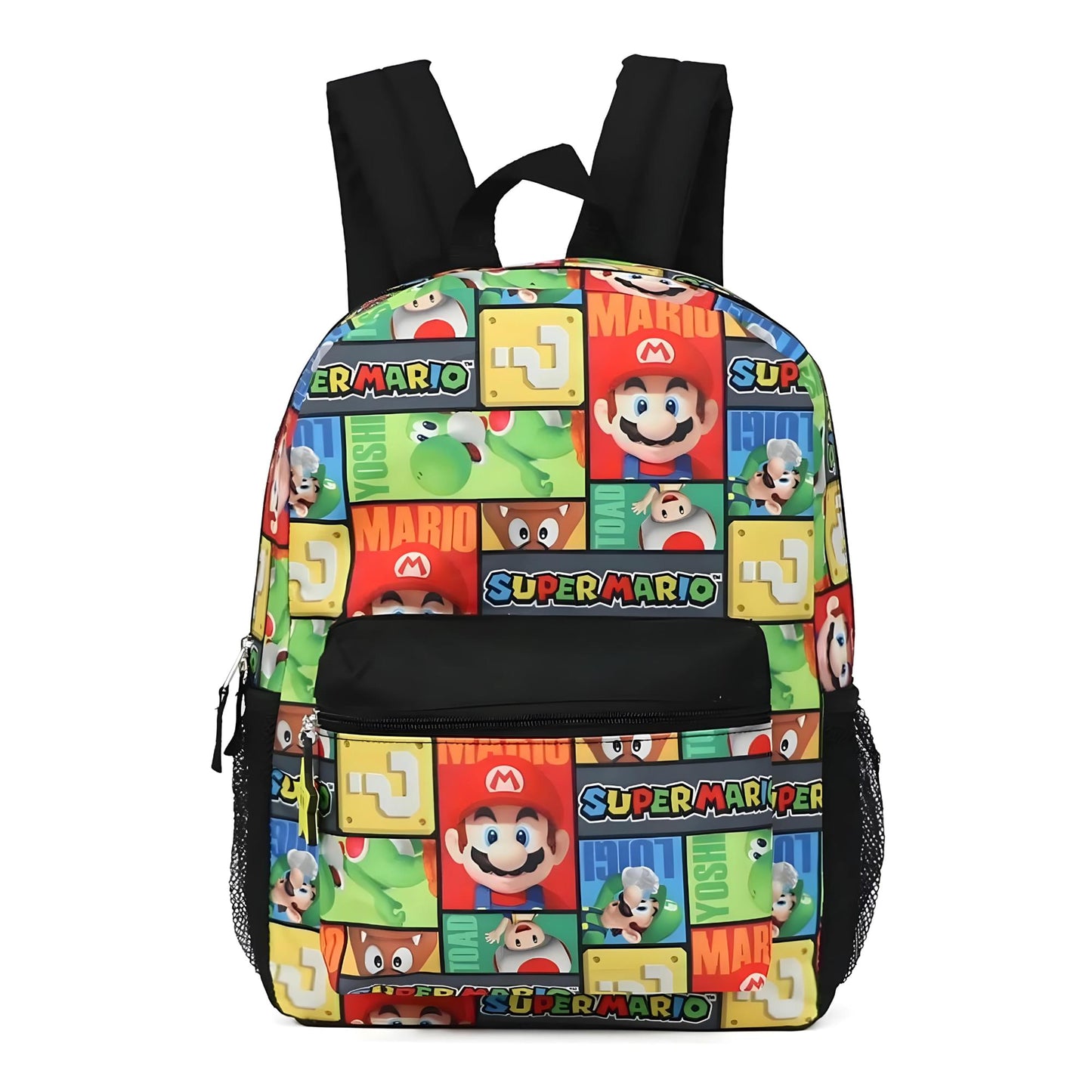 Super Mario Square Block Print 16 Inch Backpack