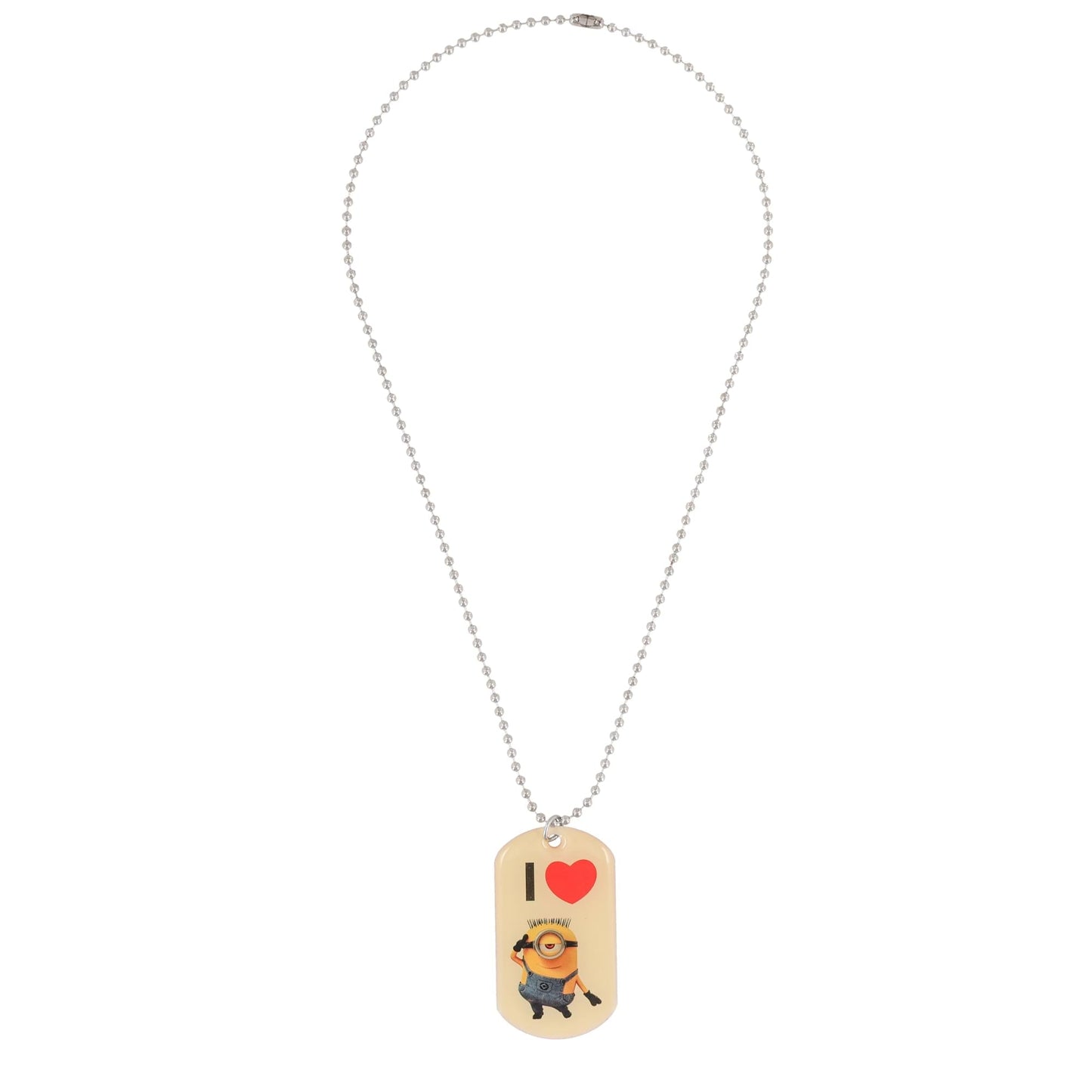 Despicable Me Dog Tag Necklace - I Love Minions