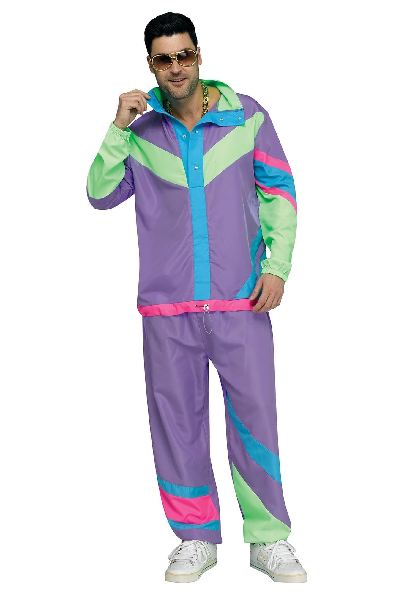 Hip 80s Tracksuit Adult Costume | One Size