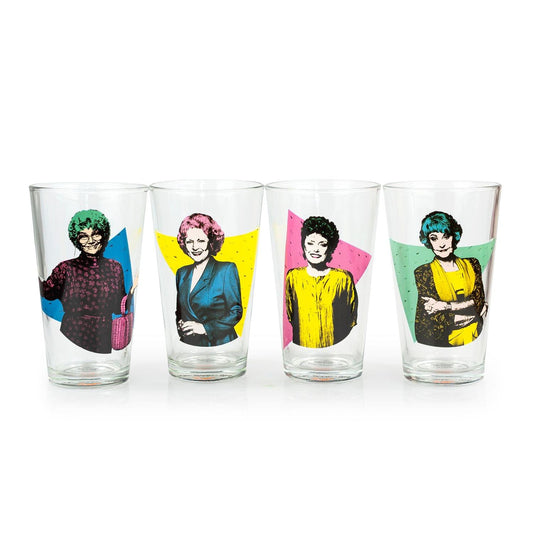 The Golden Girls Collectibles | Golden Girls Pint Glasses Set of 4 | 16 oz