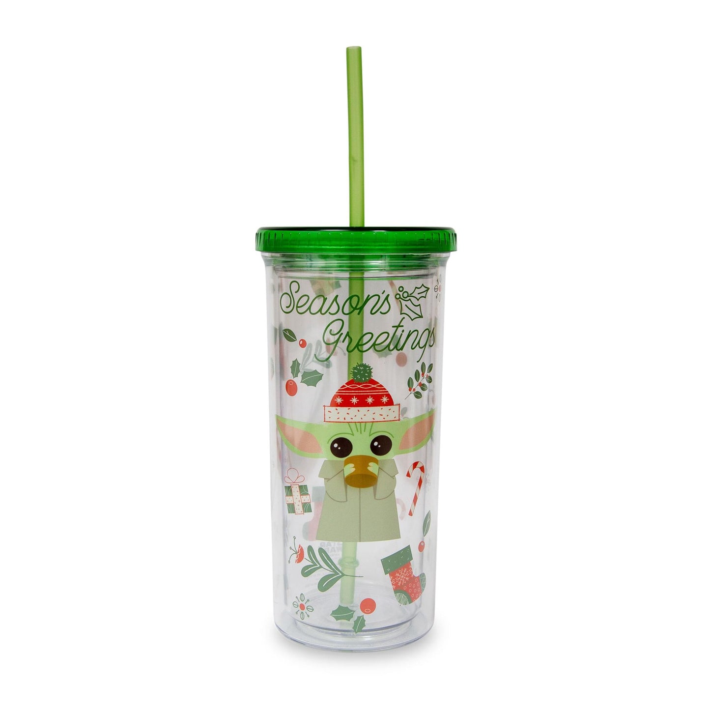 Star Wars: The Mandalorian Grogu Christmas Icons Carnival Cup With Lid and Straw