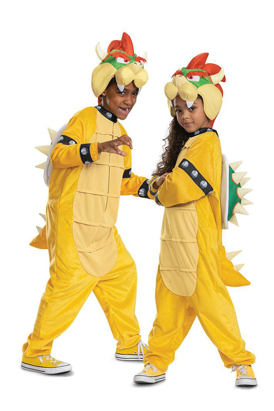Super Mario Bros. Bowser Hooded Child Jumpsuit Costume | X-Large (14-16)
