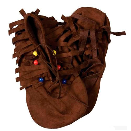 Native American Costume Moccasin Shoes Child Child 9 to 13