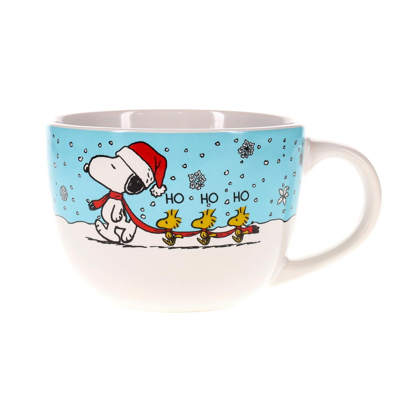 Peanuts Snoopy and Woodstock Holiday Ceramic Soup Mug | Holds 24 Ounces