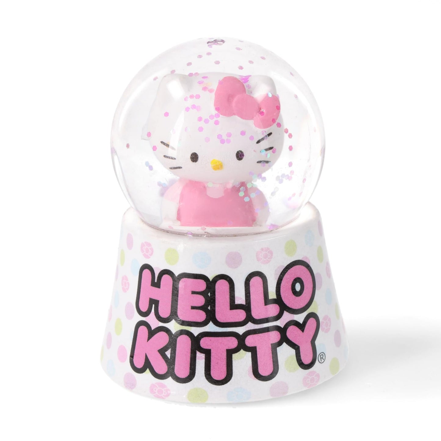 Sanrio Hello Kitty Polka Dots Mini Light-Up Snow Globe | 3 Inches Tall