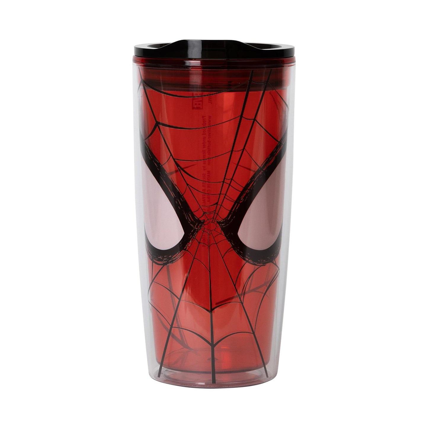 Marvel Spider-Man Face Plastic Travel Tumbler With Lid | Holds 20 Ounces