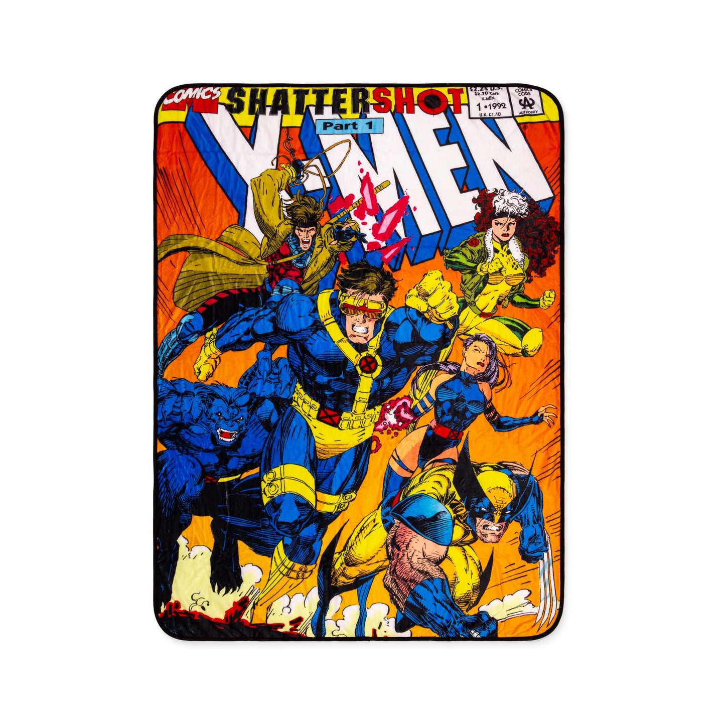 Marvel Comics X-Men Comic Book Cover Fleece Throw Blanket | 45 x 60 Inches