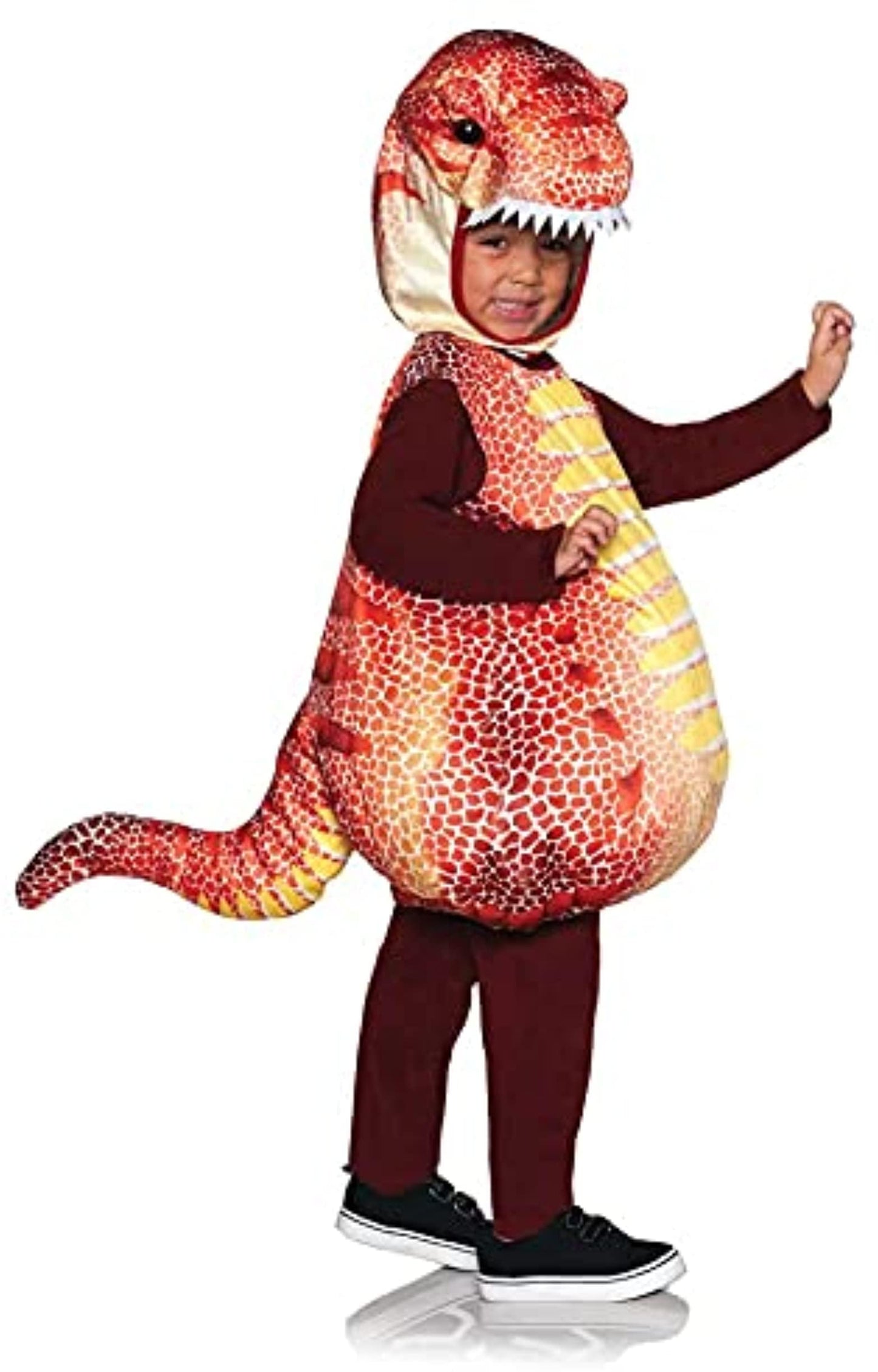 Dinosaur Red T-Rex Printed Belly Baby Costume | Medium