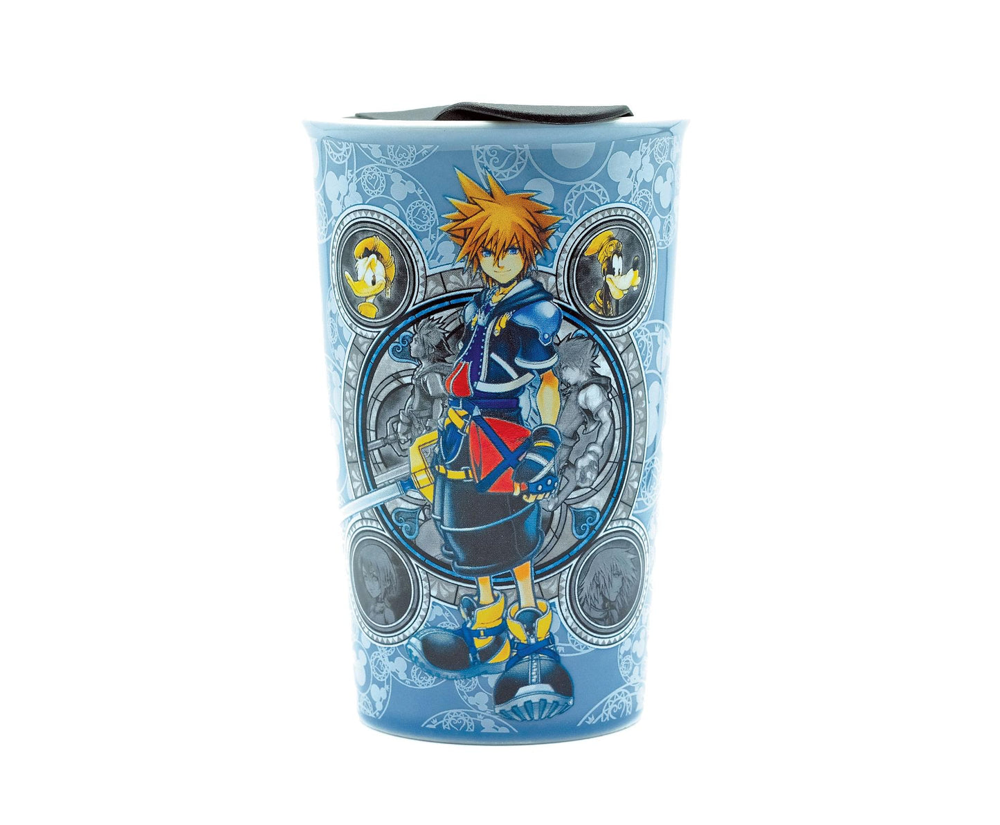 Kingdom Hearts Guiding Key Ceramic Travel Mug with Lid | Holds 10 Ounces