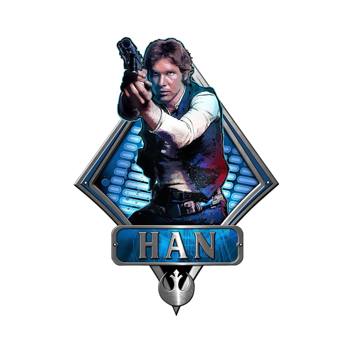 Star Wars Han Solo 13 Inch Die Cut Wood Wall Art