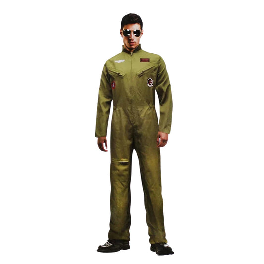 Top Gun Inspired Adult Costume Flight Suit | Medium 38-40
