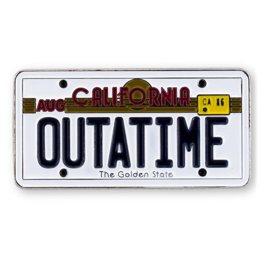 Back to the Future "Outatime" License Plate Enamel Collector Pin