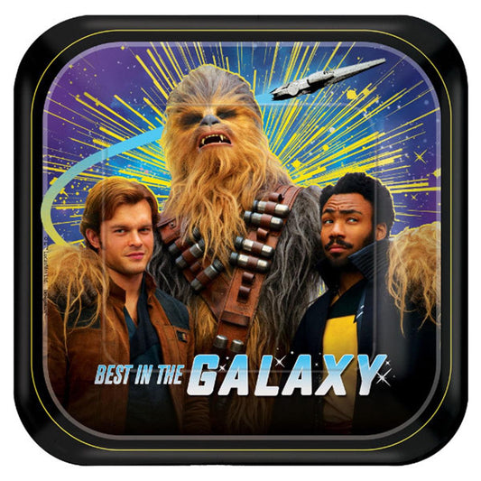 Star Wars Han Solo 7" Square Paper Party Plates, 8-Pack