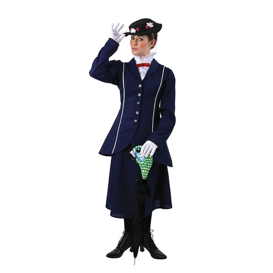 Magical Nanny Adult Costume w/ Parrot Head Umbrella Cover - Small