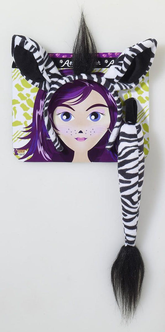 Zebra Headband Costume Accessory Set One Size