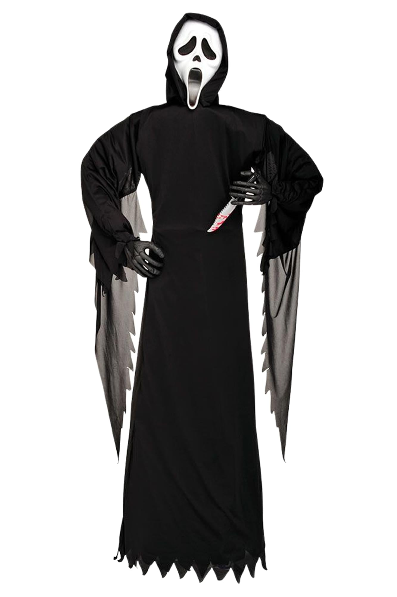 Ghost Face Figure With Knife 6' Yard Décor