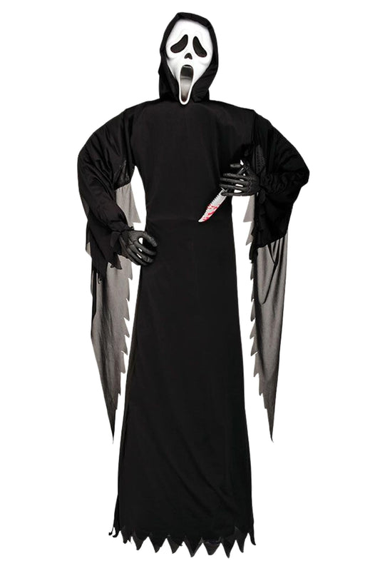 Ghost Face Figure With Knife 6' Yard Décor