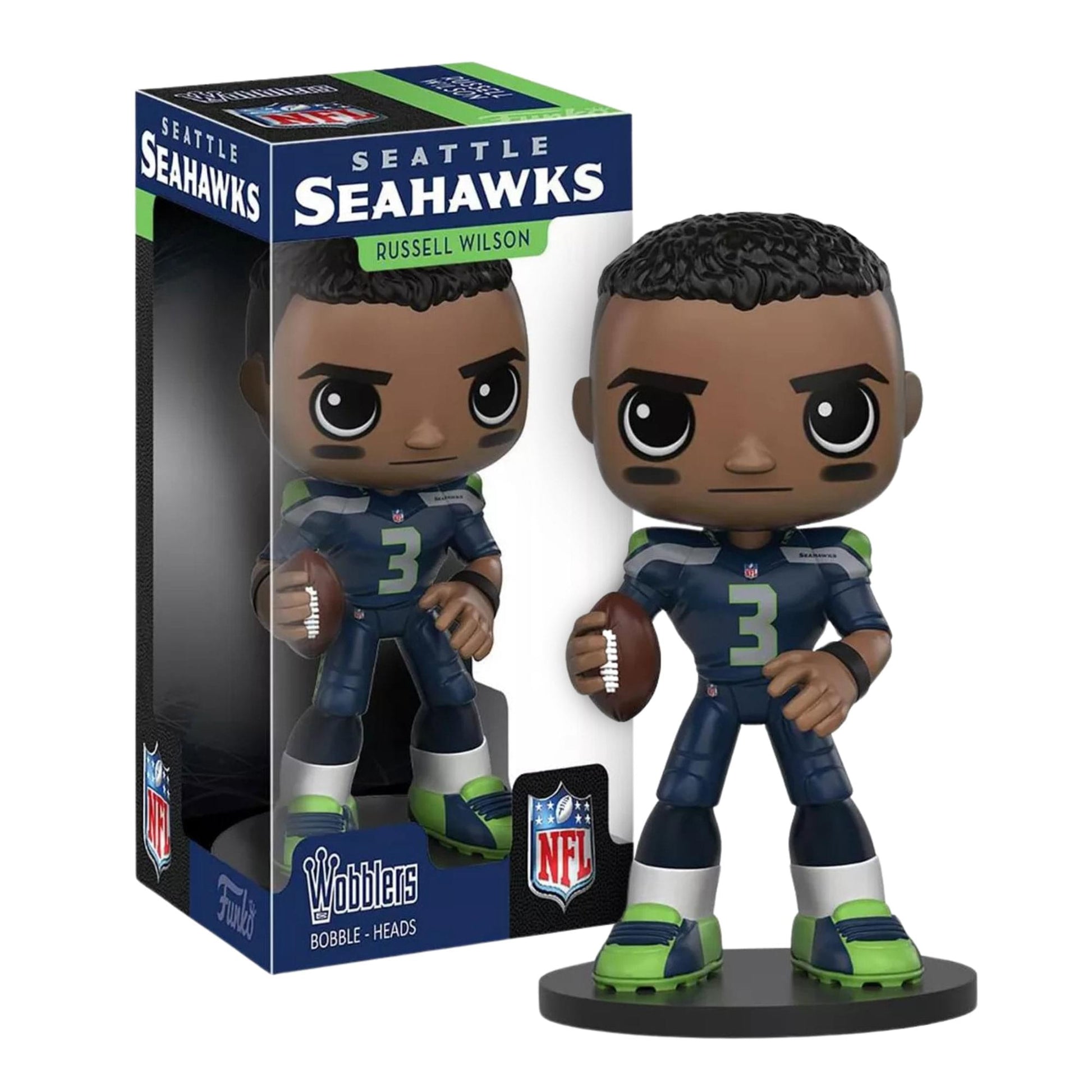 Seattle Seahawks NFL Funko Wobbler Bobble Head - Russell Wilson