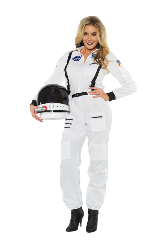 Female Astronaut White Adult Costume | X-Large