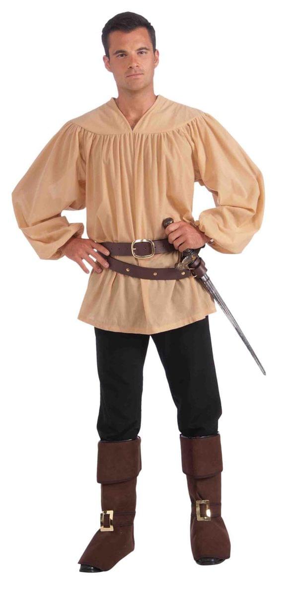 Beige Medieval Man Adult Costume Shirt One Size Fits Most