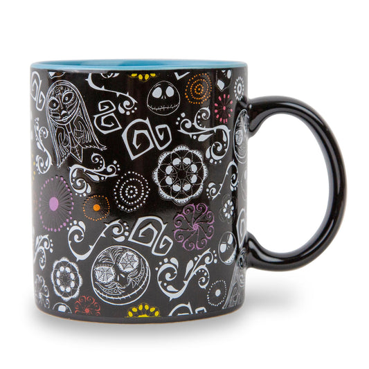 Disney The Nightmare Before Christmas Sugar Skulls Ceramic Mug | Holds 20 Ounces