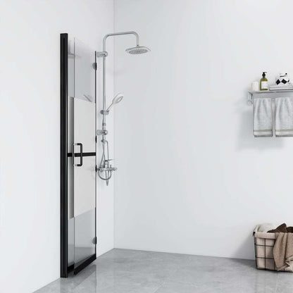 Foldable Walk-in Shower Wall Half Frosted ESG Glass 31.5"x74.8"