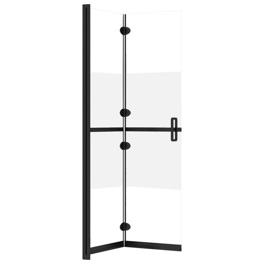 Foldable Walk-in Shower Wall Half Frosted ESG Glass 31.5"x74.8"