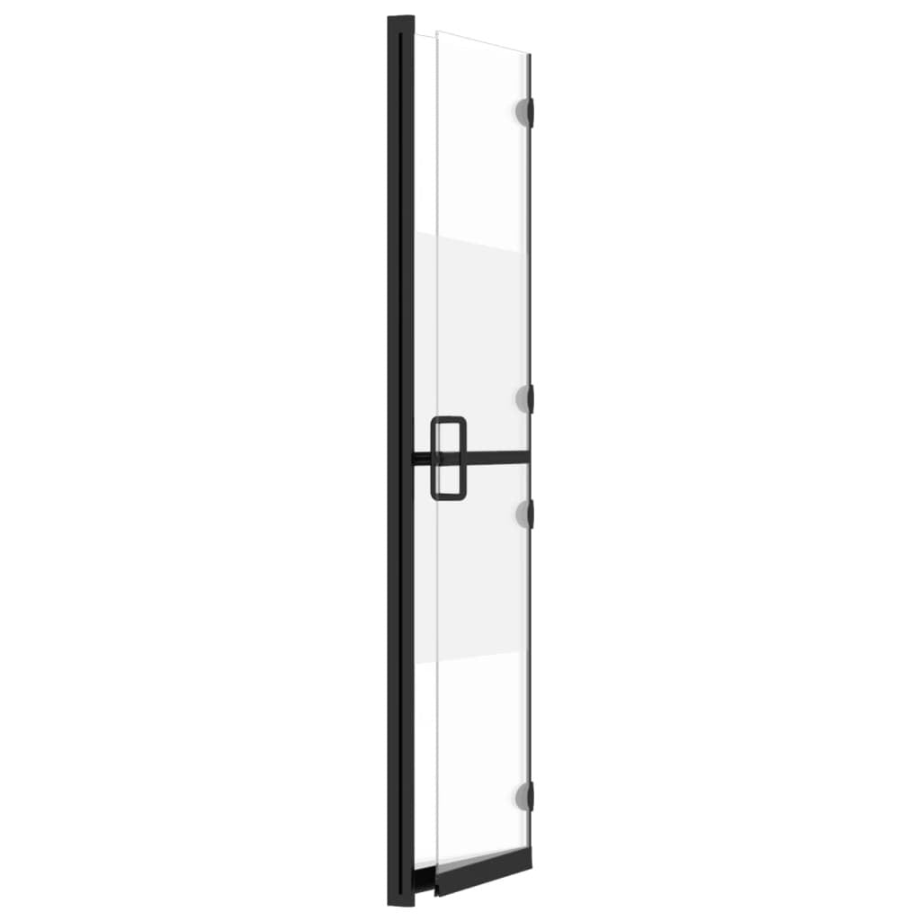 Foldable Walk-in Shower Wall Half Frosted ESG Glass 31.5"x74.8"