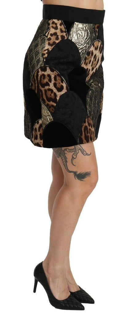 Multicolor Leopard Print High Waist Mini Skirt
