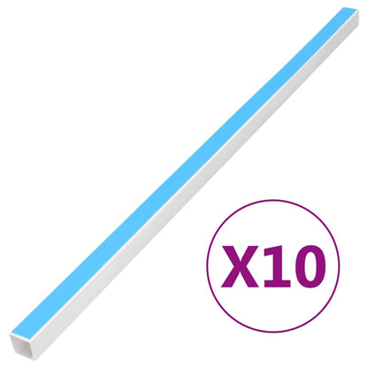 Cable Trunking Self-Adhesive 0.4"x0.4" 32.8' PVC
