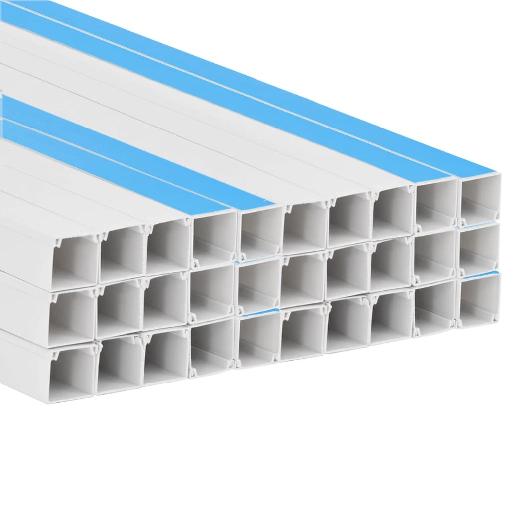 Cable Trunking Self-Adhesive 0.4"x0.4" 98.4' PVC
