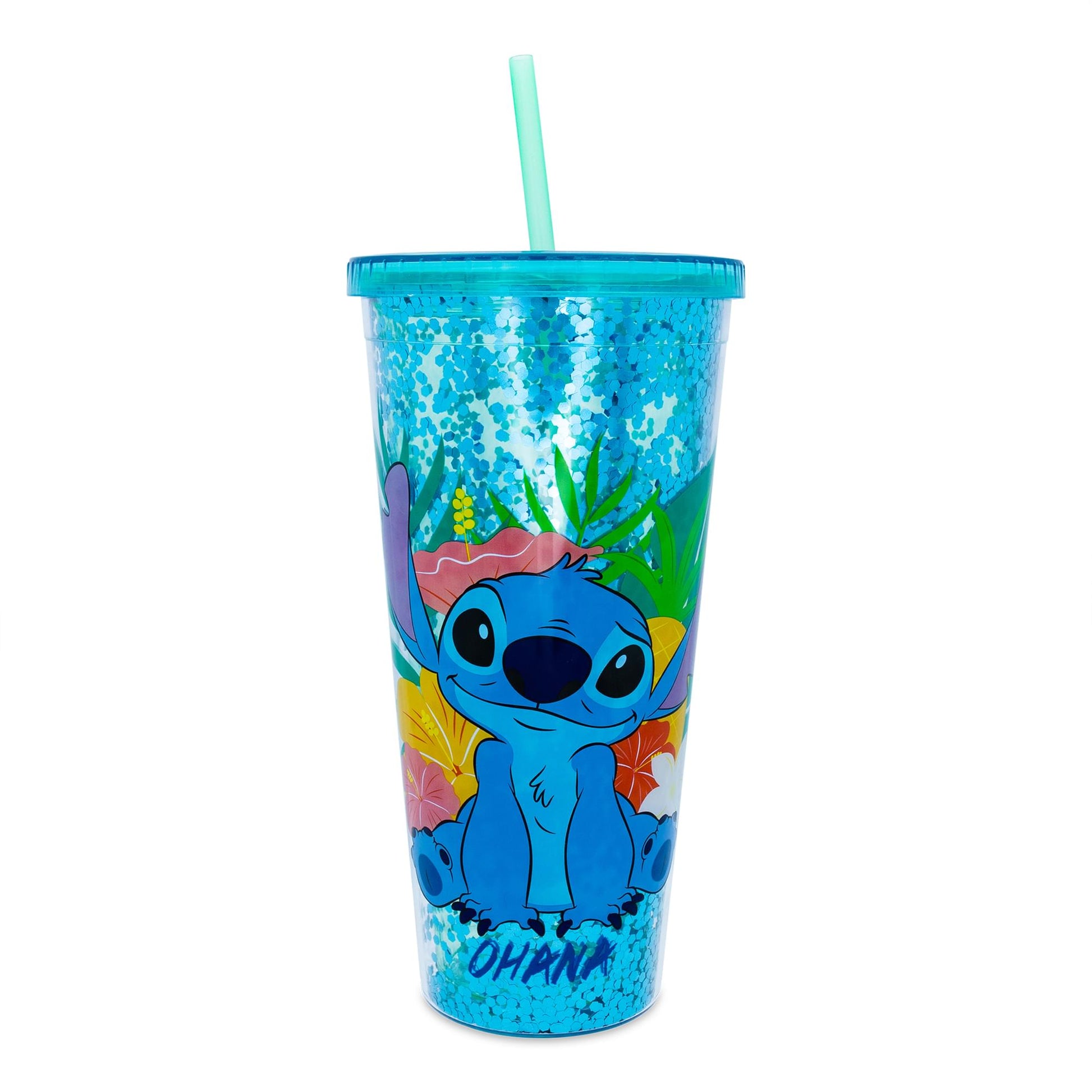 Disney Lilo & Stitch "Ohana" Carnival Cup with Lid and Straw | Holds 32 Ounces