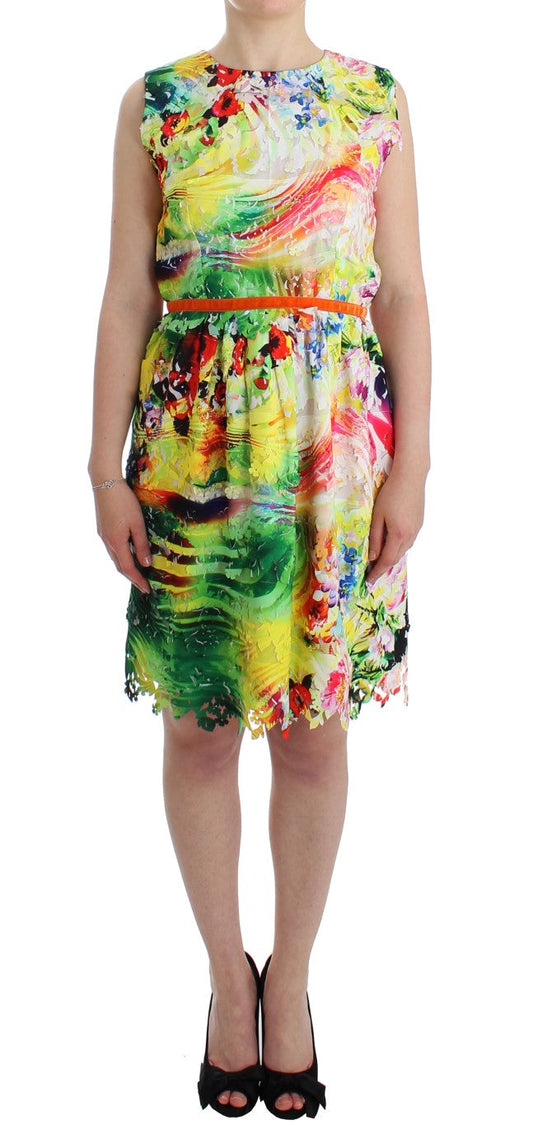 Multicolor Organza Sheath Dress