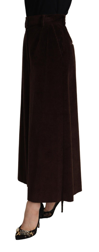 Bordeaux Corduroy Cotton Trouser Wide Leg Pants