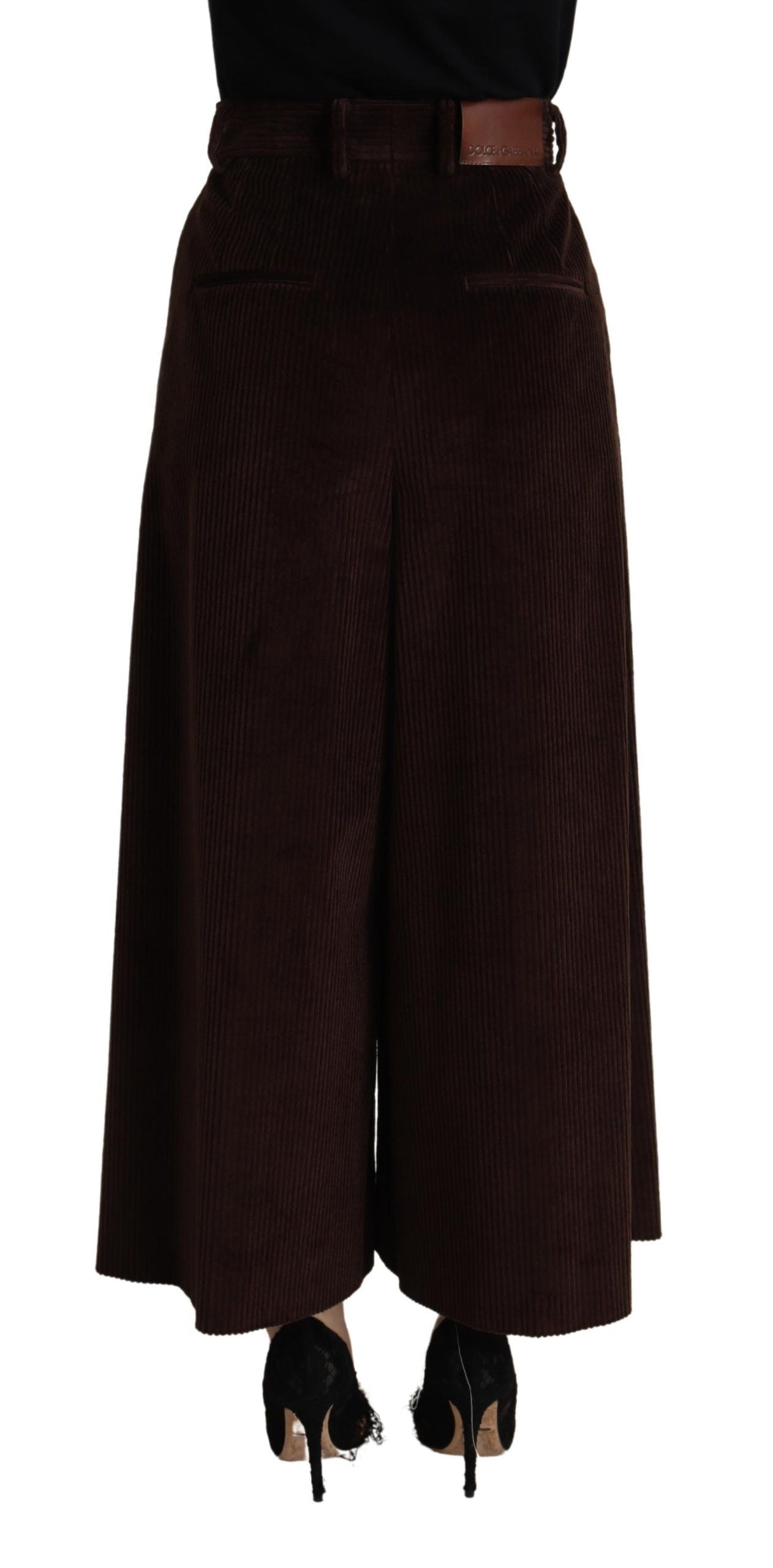 Bordeaux Corduroy Cotton Trouser Wide Leg Pants